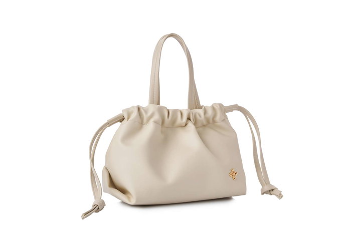 Lucky Bees Lauren Bolso de Mano Crema